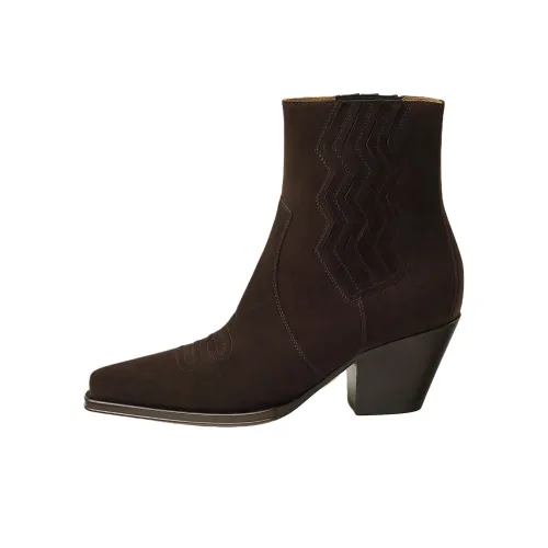 HERMES Vegas Ботильоны 6,6 см Женские Коричневый
