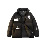 Чёрный хлопковый пуховик