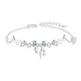 Мягкий фиолетовый браслет с глицинией