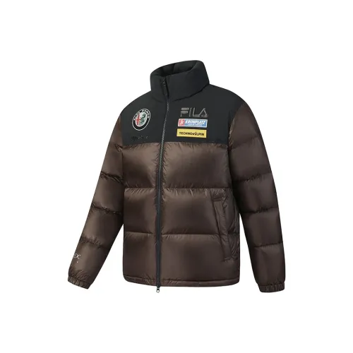 FILA SKI Пуховик Мужской Темно-умбровый Серый