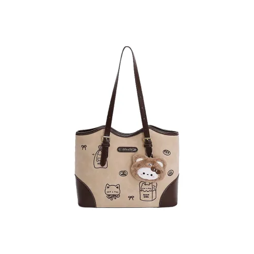 DIFFERENT FACES ПУ (полиуретан) Сумка через плечо Стандартная Женская Молочно-чайный Кофейный