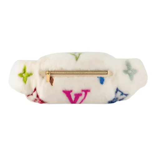 LOUIS VUITTON Takashi Murakami Коллаборация Bumbag Плюшевый Бананка Женская Белая