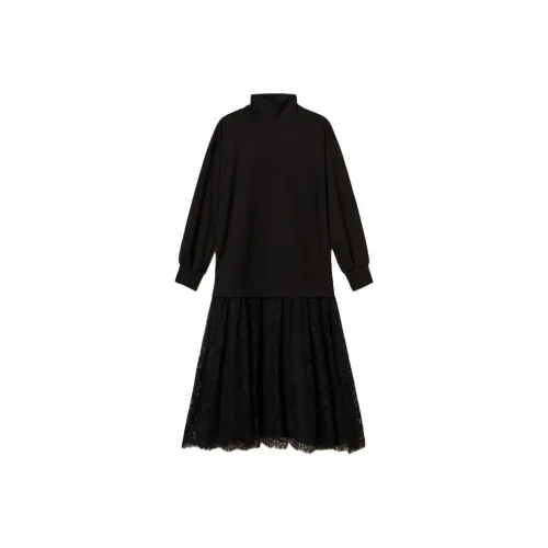 TWINSET Milano FW25 Длинное Платье с Длинными Рукавами Женское