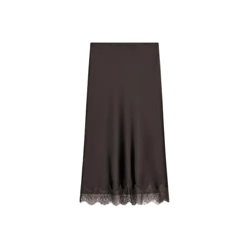 ZARA Chocolates Коричневый Женские Повседневные Длинные Юбки