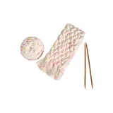 Белый радужный конфетный шарф [материал: вязаная сумка, стиль: крючковый]