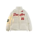 Белый хлопковый пуховик