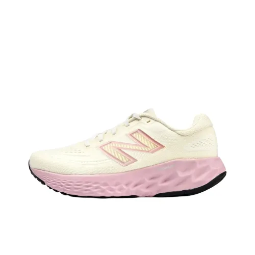 New Balance Fresh Foam X EVOZ V4 Дышащие Поддерживающие Беговые Кроссовки Женские Бежевые Розовые