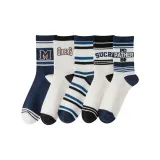 [Всесезонный] Полосы Цветовой блок Буква 5 пар