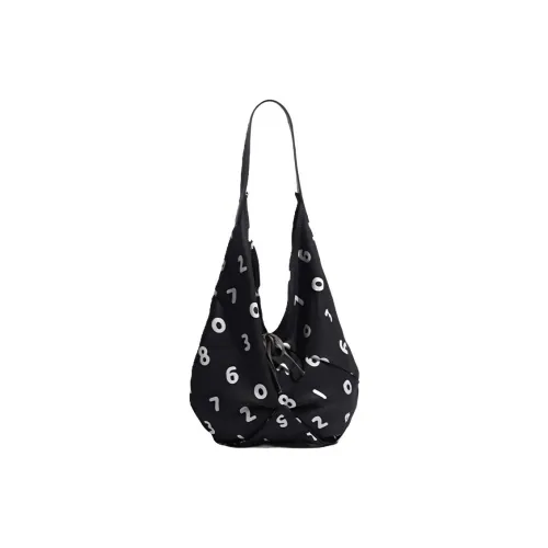 Carksky Холст Плечевая сумка Стандартная Женская Черная