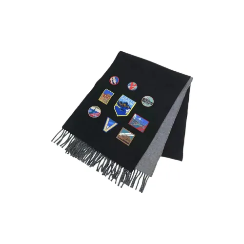 LOUIS VUITTON Ткань Вязаные Шарфы Унисекс Черный