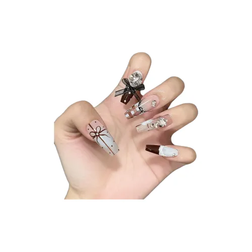 T Z Премиум Feel Сладкий Горячая девушка Кружево Клетчатый Кирпич Flashing MID Длина Длинный Кофе Черный градиент Стразы Украшенный