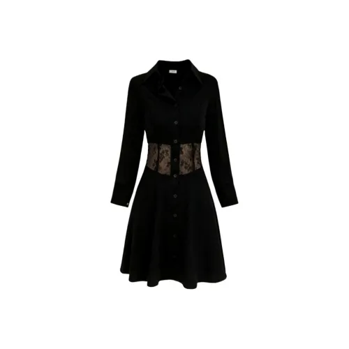 ONEPASS Длинное платье с длинными рукавами женское