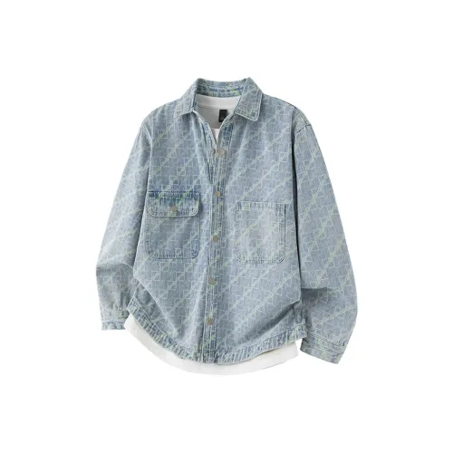 UKTK Светло-синие мужские рубашки