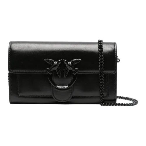 PINKO Телячья кожа Сумка через плечо Сумка на плечо Женская Черная