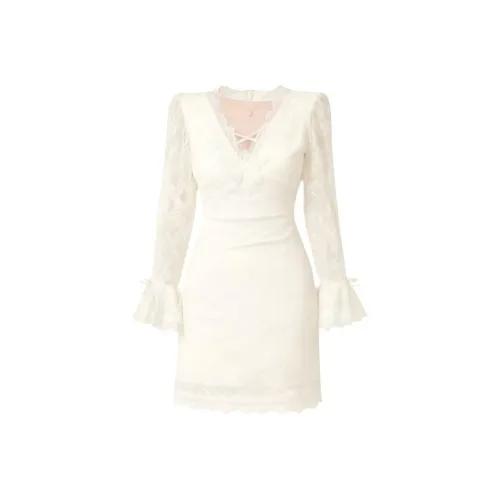 ONEPASS Длинное платье с длинными рукавами женское