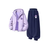 [Thickened и с флисовой подкладкой] Чистый фиолетовый + Модный Боббл K Темно-синий