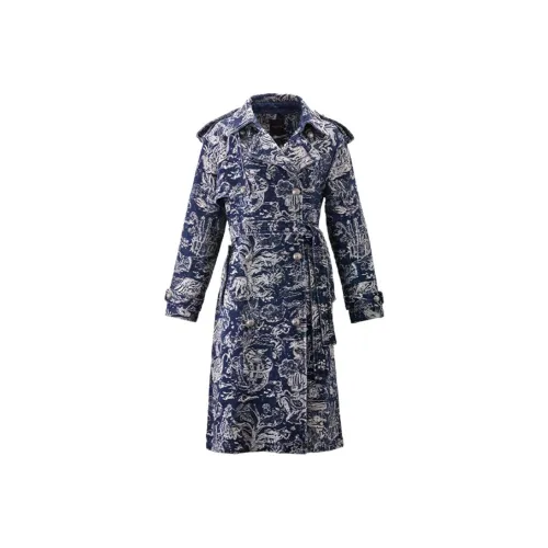 Laurence Chico Denim Trenchcoat Unisex Blue