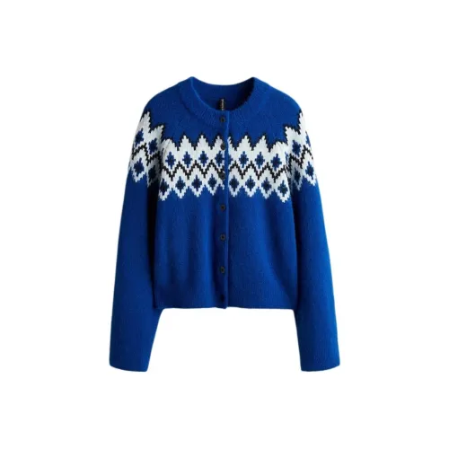 H M Ярко-синий Узор Женский Трикотаж