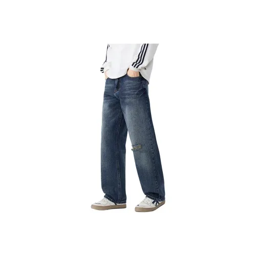 CHAORENBANG Джинсы синие мужские