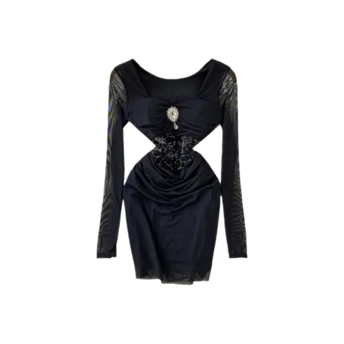 ONEPASS Длинное платье с длинными рукавами женское