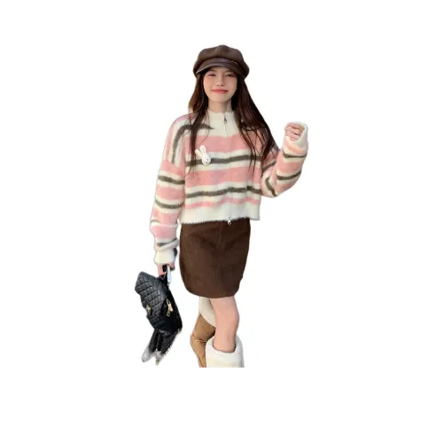 GUOZHEN Розовый Женский Трикотаж