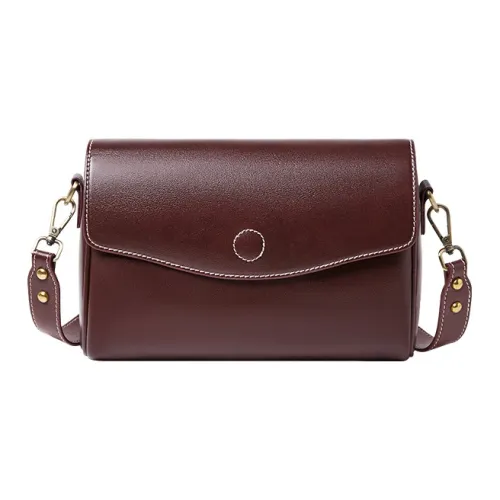 OUBOTE Сумка через плечо из синтетической кожи стандартная женская бордового цвета