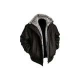 Чёрный (Белый мех, ожерелье с воротником)