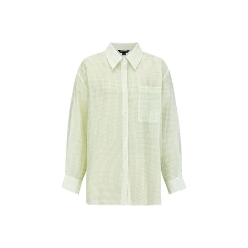 URBAN REVIVO Светло-зеленый плед Женские рубашки