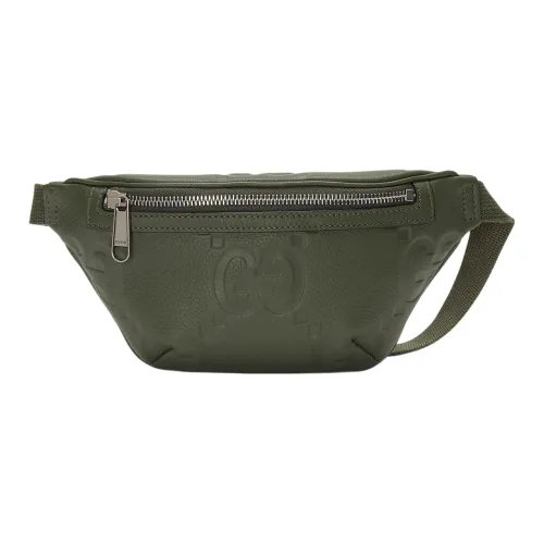 GUCCI Jumbo GG Кожа Бананка Маленький Мужской Темно-зеленый