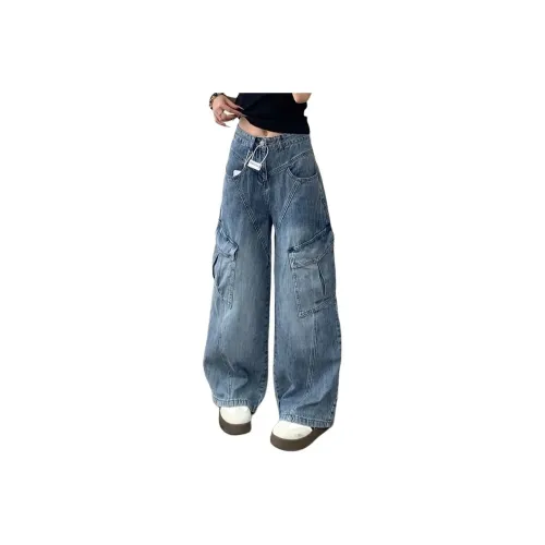 OMOIDAS Blue Unisex Jeans ОМОИДАС Синий Унисекс Джинсы