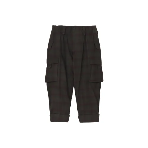 Yohji Yamamoto Pour Homme FW25 I Madras INK Plaid GUSSET PANTS Casual Pants Men's