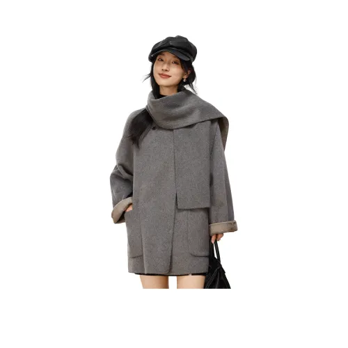 VICTORIA VERA Серый Женский Пальто