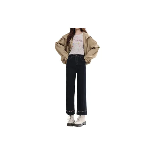 YOUXIANG Винтажные синие женские джинсы