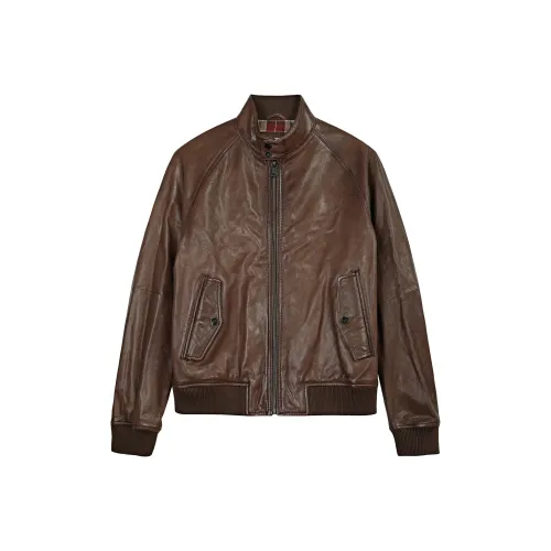 MCS Кофе Мужские Кожаные Куртки
