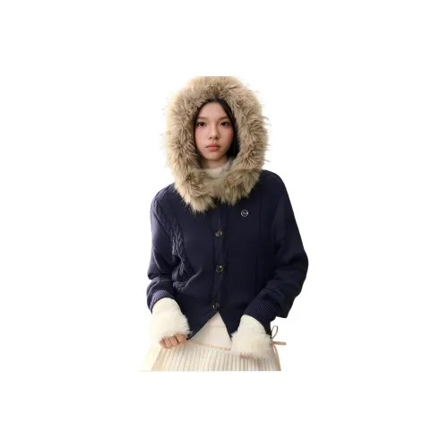 YEARNED Темно-синий женский трикотаж