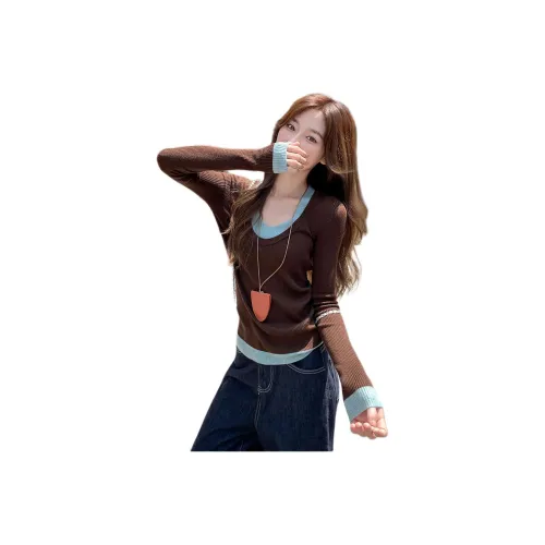 GUOZHEN Кофе Женская Трикотаж