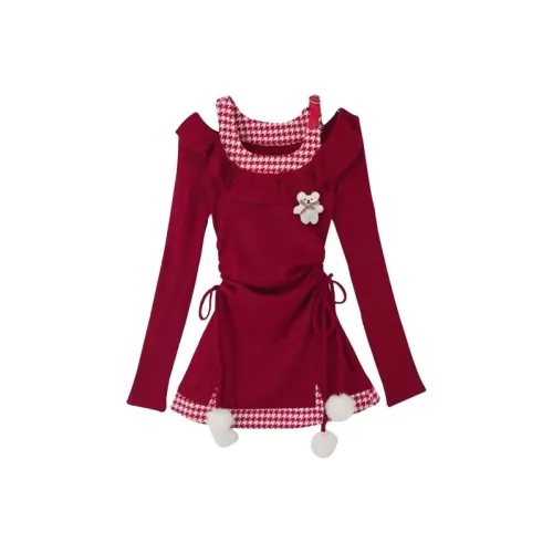 COVT Длинное платье с длинными рукавами женское