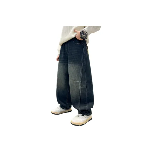 Meng Jia Class Синий Флис С подкладкой Школьные Джинсы