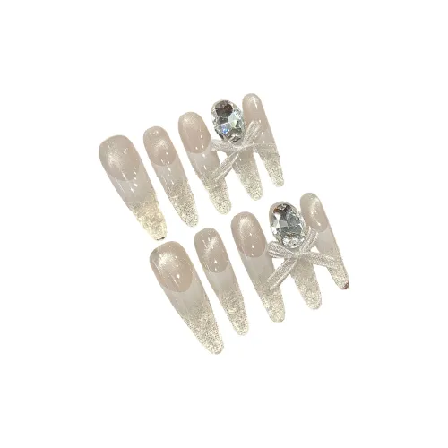 XIAMEIYU [Frosted Стекло] Французская Кошка Глаз Сверкающий страз Ручной работы Кожа Флиртовая Ногтей Искусство 35 мм