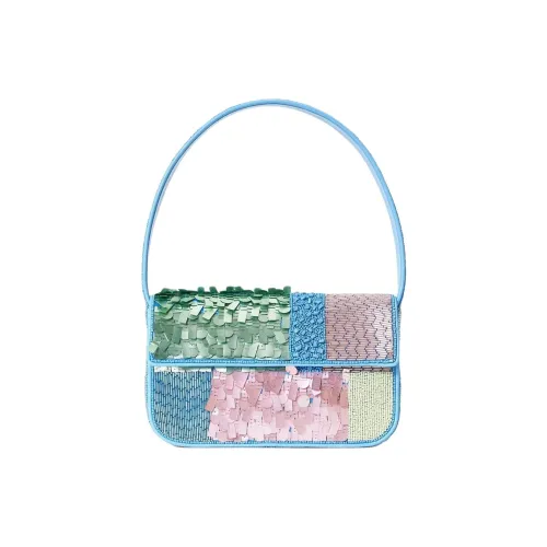Staud Tommy Стеклянные бусины Пэчворк с Веганской кожей Обмотка Сумка на плечо Женская Многоцветная