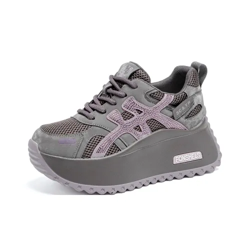 The Mystery Of Glamour Амортизация Рекомендуемый рост Увеличение Низкий Топ Толстая подошва Кроссовки Женские