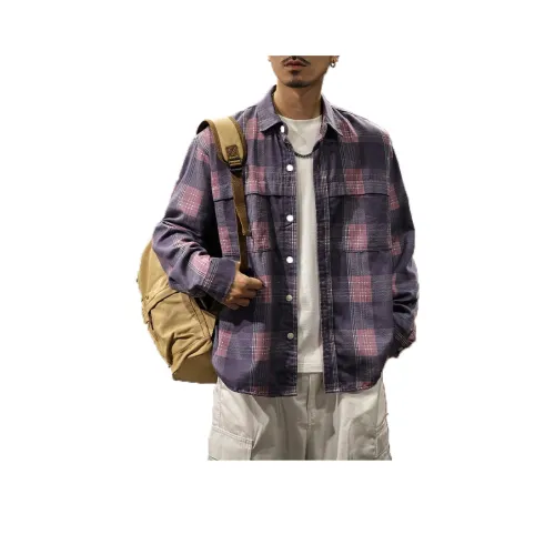 LUJIEBANG Фиолетовый Мужская Рубашка