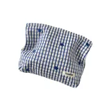 Синий Клетка Темно-синий Цветочный