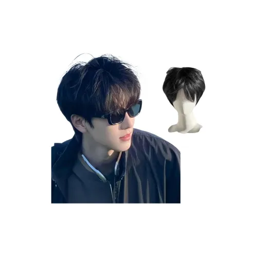 GLUNA Дифференциальный Раздробленный Веки Мужская Перука Корейский стиль Естественный Пышный Вверх Аниме Косплей Полный Набор Перук