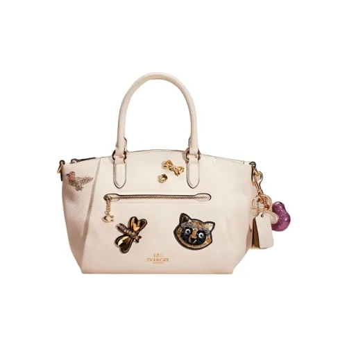 COACH Elise Пыльная кожа Пельменная Сумка через плечо Средняя Женская Белая