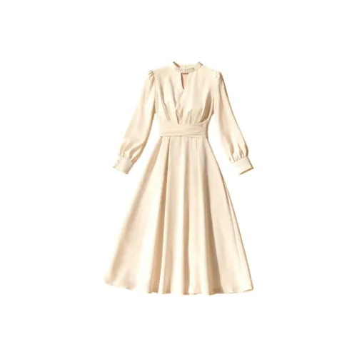 ONEPASS Длинное платье с длинными рукавами женское