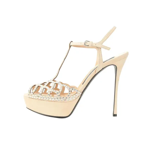 SERGIO ROSSI Sr Mermaid One Strap Sandals 9cm Women's Beige