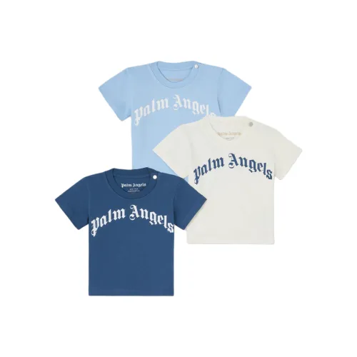 PALM ANGELS T-рубашка PA изогнутый логотип Trick T-SHIRT светло-синий 3 упаковки для малышей и детей дошкольного возраста