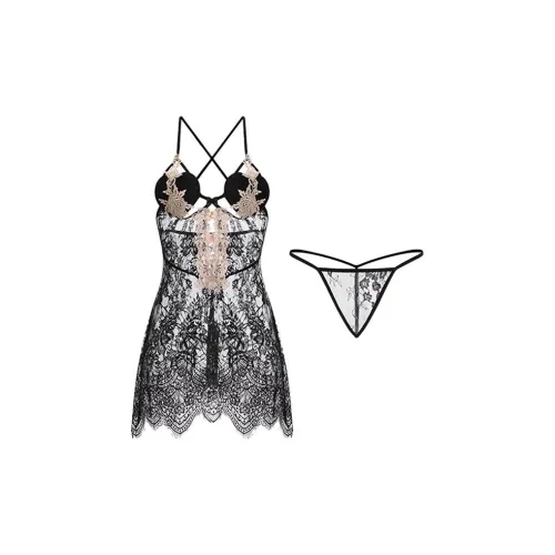 LOUGHNEA Черные Женские Ночные сорочки