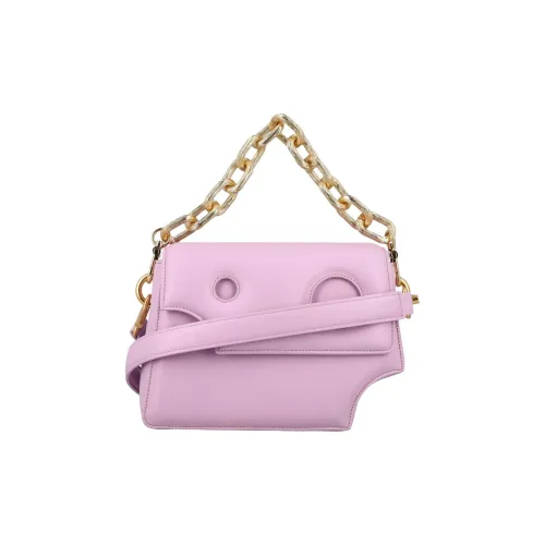 OFF Белый Burrow Кожа Портативный Сумка через плечо Сумка на плечо Женская Светло-фиолетовая